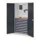 RasterPlan® Schubladenschrank mit Lochplatten-Türen / Modell 17