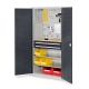 RasterPlan® Schubladenschrank mit Schlitzplatten-Türen / Modell 24