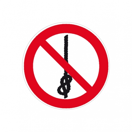Verbotsschild: Knoten von Seilen verboten