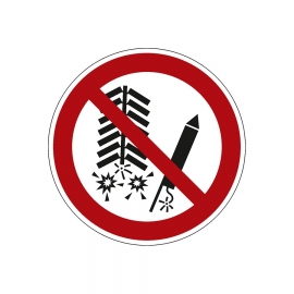 Verbotsschild: Feuerwerkskörper zünden verboten