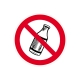 Verbotsschild: Flaschen hinauswerfen verboten