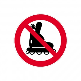 Verbotsschild: Inline-Skates verboten