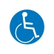 Gebotsschild: Für Rollstuhlbenutzer