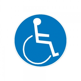 Gebotsschild: Für Rollstuhlbenutzer