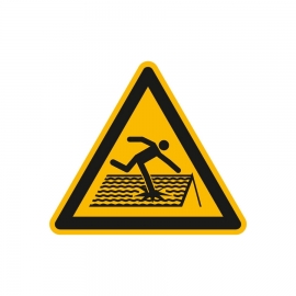 Warnschild: Warnung vor nicht durchtrittsicherem Dach