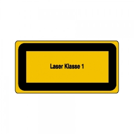 Warn-Zusatzschild: Laserkennzeichnung: Laser Klasse 1