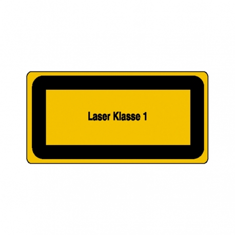 Warn-Zusatzschild: Laserkennzeichnung: Laser Klasse 1