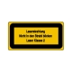 Warn-Zusatzschild: Laserstrahlung - Nicht in den Strahl blicken - Laser Klasse 2