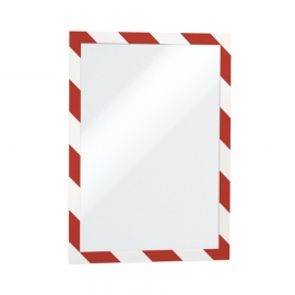 Durable Duraframe® Info-Rahmen SECURITY DIN A4 - Rot/Weiß (2 Stck.)