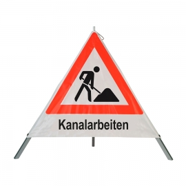 Safety Faltsignal - Symbol Baustelle - Kanalarbeiten