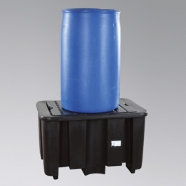 LaCont PE-Wanne PE-200-1 / Für 1 x 200 L Fässer / Mit PE-Gitterrost