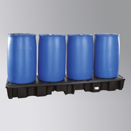 Auffangwanne für 4 x 200 Liter Fässer - 270 Liter - 1200 x 1600 x 140 mm  (LxBxH), 356,49 €