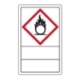 GHS-Gefahrensymbole mit Beschriftungsfeld: Symbol 03: Flamme über Kreis (500 Stck. auf Rolle)
