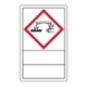 GHS-Gefahrensymbole mit Beschriftungsfeld: Symbol 05: Ätzwirkung (500 Stck. auf Rolle)