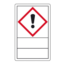 GHS-Gefahrensymbole mit Beschriftungsfeld: Symbol 07: Ausrufezeichen (500 Stck. auf Rolle)