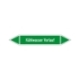 Pfeilschild Rohrleitungskennzeichnung: Gruppe 1 Wasser (Grün)