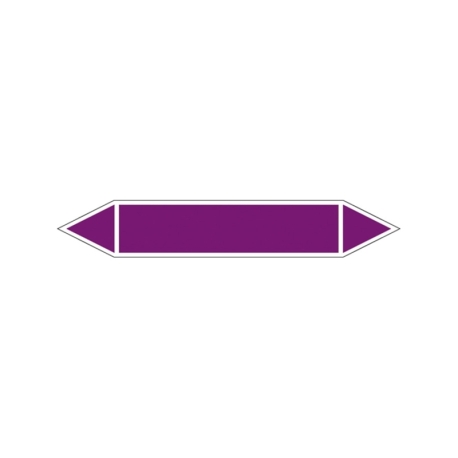 Pfeilschild Rohrleitungskennzeichnung: Gruppe 7 Laugen (Violett)