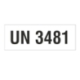 Versandaufkleber: Gefahrgut - UN-Nummer UN 1203 / UN 1202 / UN 3481