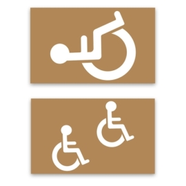 Parkplatzschild Kennzeichenform- Behindertenparkplatz