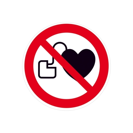 Verbotsschild: Kein Zutritt für Personen mit Herzschrittmachern