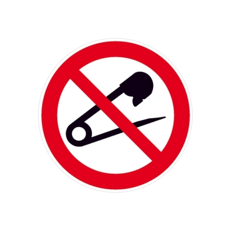 Verbotsschild: Keine Nadeln einstechen