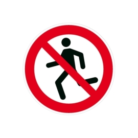 Verbotsschild: Laufen verboten