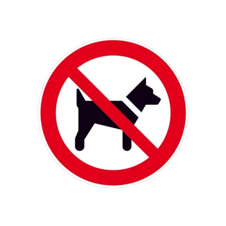 Verbotsschild: Mitführen von Hunden (Tieren) verboten