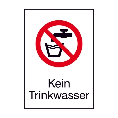 Verbots-Kombi-Schild: Kein Trinkwasser