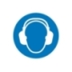Gebotsschild: Gehörschutz benutzen