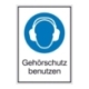Gebots-Kombi-Schild: Gehörschutz benutzen