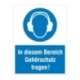 Gebots-Kombi-Schild: In diesem Bereich Gehörschutz tragen!