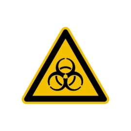 Warnschild: Warnung vor Biogefährdung
