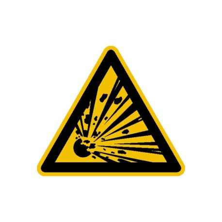 Warnschild: Warnung vor explosionsgefährlichen Stoffen