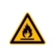 Warnschild: Warnung vor feuergefährlichen Stoffen