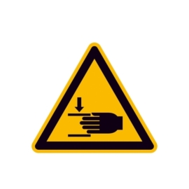 Warnschild: Warnung vor Handverletzungen