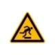 Warnschild: Warnung vor Hindernissen am Boden