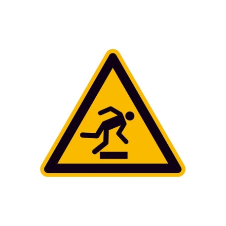 Warnschild: Warnung vor Hindernissen am Boden