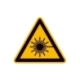 Warnschild: Warnung vor Laserstrahl