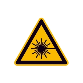 Warnschild: Warnung vor Laserstrahl