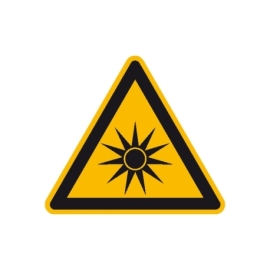 Warnschild: Warnung vor optischer Strahlung