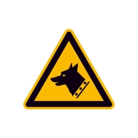 Warnschild: Warnung vor Wachhund