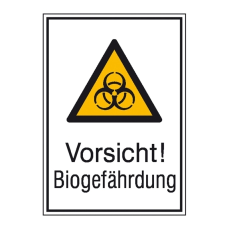 Warn-Kombi-Schild: Vorsicht! Biogefährdung
