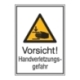 Warn-Kombi-Schild: Vorsicht! Handverletzungsgefahr