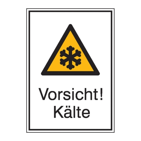 Warn-Kombi-Schild: Vorsicht! Kälte