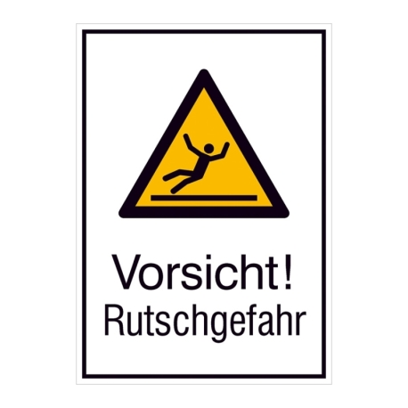 Warn-Kombi-Schild: Vorsicht! Rutschgefahr