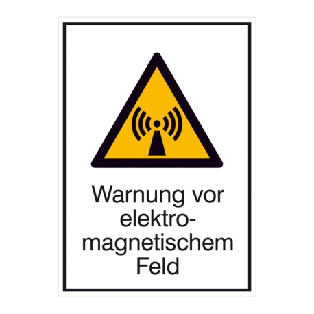 Warn-Kombi-Schild: Warnung vor elektromagnetischem Feld
