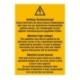 Warn-Kombi-Schild: Achtung Hochspannung! Dieses Gerät darf nur durch unseren Kundendienst