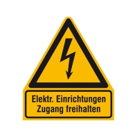 Warn-Kombi-Schild: Elektrische Einrichtungen Zugang Freihalten