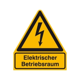 Warn-Kombi-Schild: Elektrischer Betriebsraum