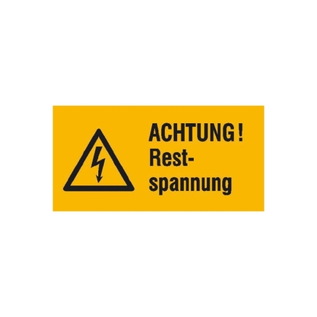 Warn-Kombi-Schild: Achtung! Restspannung